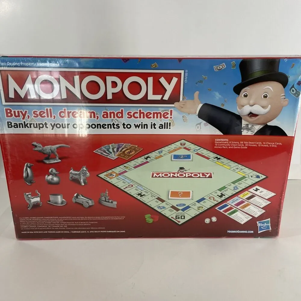 Hasbro Monopoly Board Game Classic Edition New Sealed C1009 Dinosaur Duck